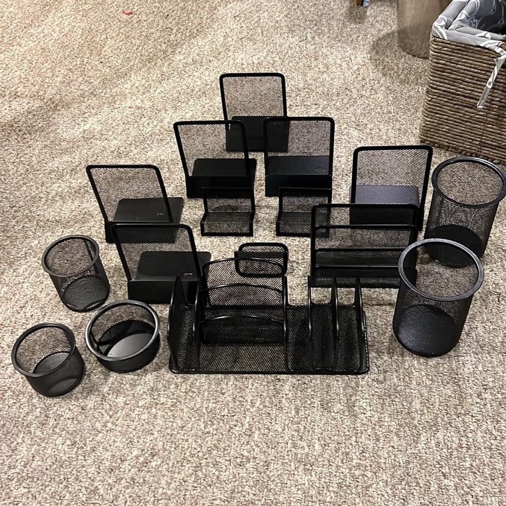 Eldon Wire Mesh Office Organizer Accessories 16 Pieces. Buy all or what you love